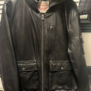 Levi’s Jacket, Leather Hoody